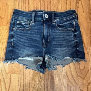 American Eagle Outfitters Dark Wash High Rise Jean Short Shorts Size 0